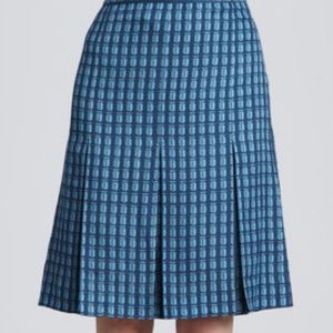 Tory Burch Leigh Printed Pleated Skirt 10